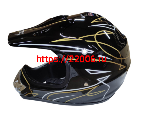 Шлем кроссовый KIRIN QL-128, оранж, красный, черный, оранж-черн, размер S фото 4