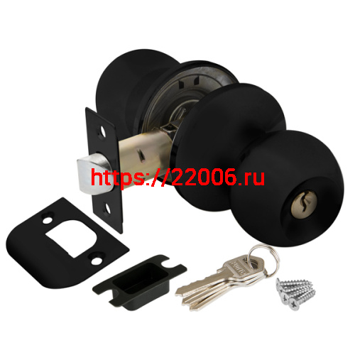 Ручка Ajax (Аякс) защелка DK682 BL-ET (6082 BL-E) (кл./фик.) черный