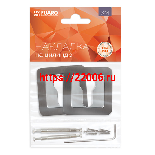 Накладка Fuaro (Фуаро) под цилиндр ET XM GR/CP-23 графит/хром фото 2