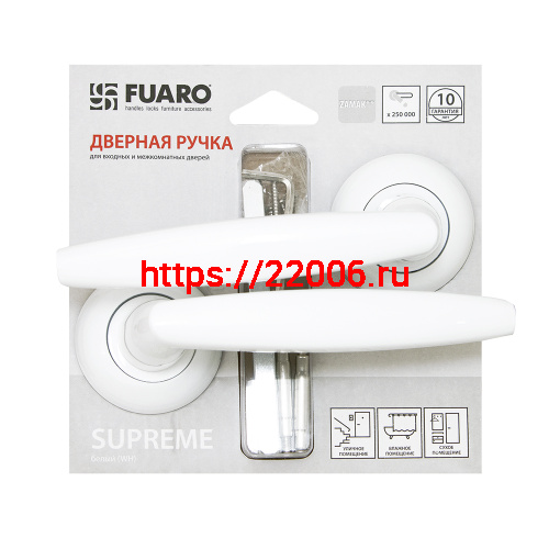 Ручка Fuaro (Фуаро) раздельная SUPREME RM/HD WH-19 фото 2