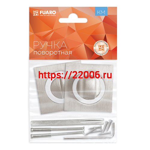 Ручка Fuaro (Фуаро) поворотная BK6.K.KM52 (BK6 KM) SN/CP-3 матовый никель/хром фото 2