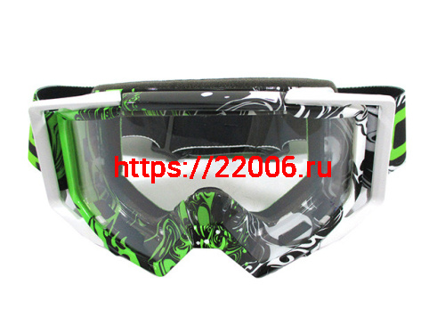 Очки 815-138 оправа бело-зеленая, линза прозрачная