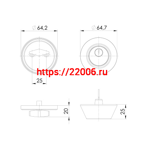 Замок Ajax (Аякс) врезной DK.002 BK SN мат.никель фото 4