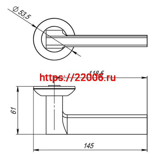 Ручка Punto (Пунто) раздельная R.TL54.BLADE (BLADE TL) BL-24 черный фото 2