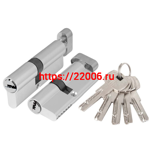 Цилиндровый Ajax (Аякс) механизм (AZ202/80) AZ2002Knob80 (35+10+35) CP хром