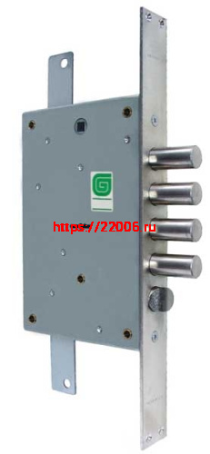 Замок Guardian (Гардиан) врезной сувальдный с защёлкой ЗВ 21.12 Т с тягами, 5 кл. (длинный кл. 54 мм) /123:96/