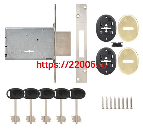 Замок Mottura (Моттура) врезной сувальдный 40.701.50 (с отв. планкой, без накладок) фото 2