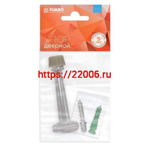 Упор Fuaro (Фуаро) дверной настенный STOPPER/15 (DS-15) CP-8 хром фото 2