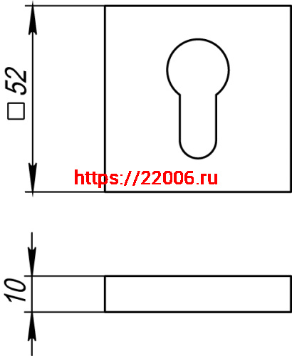 Накладка Fuaro (Фуаро) под цилиндр ET.K.DM51 (ET DM) SN/CP-3 матовый никель/хром фото 3