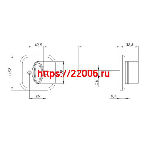 Ручка Fuaro (Фуаро) поворотная BKW8x75.K.TRD62 BL-24 черный ПЛАСТИК фото 3