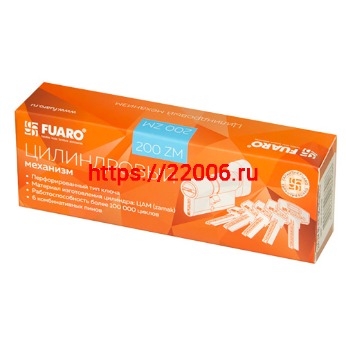 Цилиндровый Fuaro (Фуаро) механизм (200 ZM/80) 2000ZMKnob80(30+10+40) CP хром 5Key с вертушкой фото 2