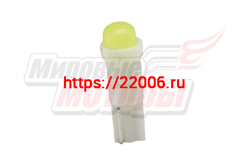 Лампа 12 В T5, 1 светодиод COB, без цоколя, белая