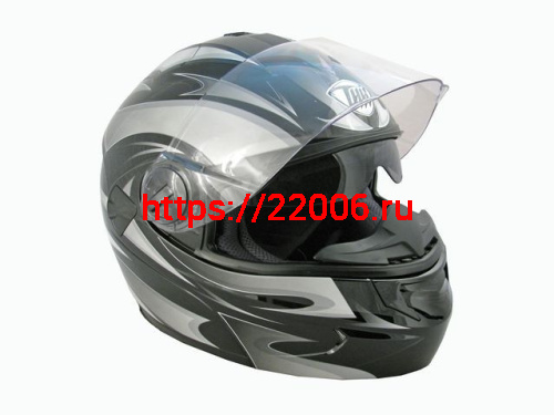 Мотошлем THH T-797 №1 black/ silver (M)