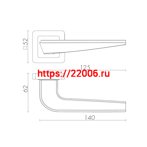 Ручка Fuaro (Фуаро) раздельная K.XM52.BIO (BIO XM) BL-24 черный фото 2