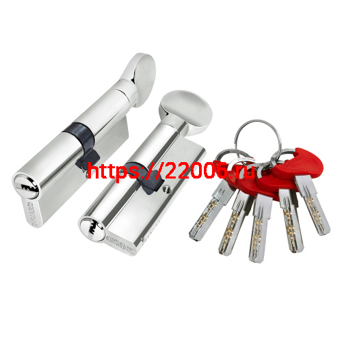 Цилиндровый Fuaro (Фуаро) механизм (D-PRO502-8/110) D-PRO5002-8Knob110(50+10+50) CP хром 5+1Key с верт. перекод.