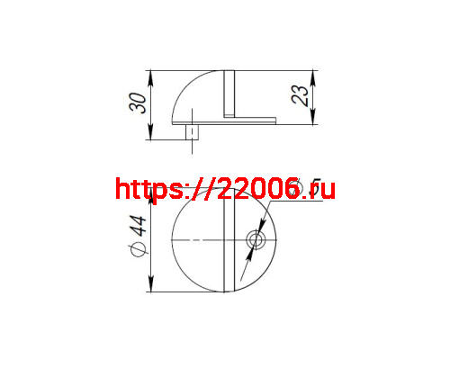 Упор Punto (Пунто) дверной напольный DFIX/F50 (DS PF-50) SN-3 мат.никель фото 3