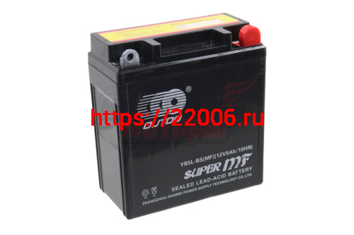 Аккумулятор 12В 5Ач OUTDO YB5L-BS(MF) (аналог CT1205.1) (кислотный, герметичный) (обр.полярн.) (119*60*129мм)
