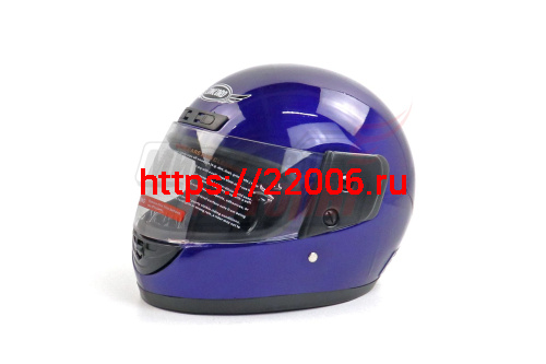Шлем CONCORD XZF03 синий глянцевый ОДНОЦВЕТНЫЙ "S,M,L,XL,XXL" (интеграл)