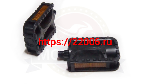 Педали Вело пластик 97х74мм, ось М14*1,25мм, черные (VP-8A-M14) фото 2