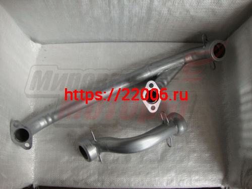 Прием.труба глушителя к дв. LIFAN 2V78 под с\х Буран(для штатной выхл.системы с/х Буран)(штаны+патр)