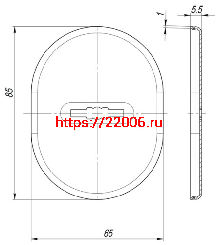 Накладка Fuaro (Фуаро) на сувальдный замок ESC.S.SF/OV.475 (ESC 475) СР хром фото 3