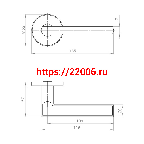 Ручка Ajax (Аякс) раздельная R.JSR51.APOLO BL-24 черный фото 2