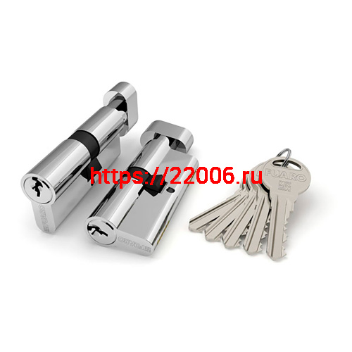 Цилиндровый Fuaro (Фуаро) механизм (R302/60) R3002Knob60(25+10+25) CP хром 5Key с вертушкой