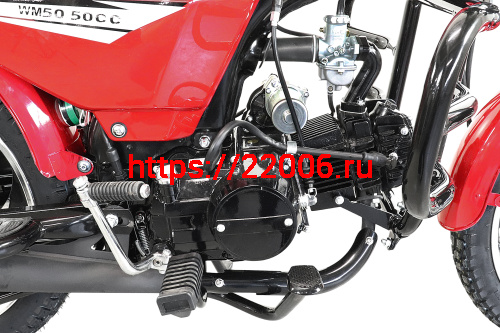 Мопед KT50 Alpha ЛЮКС (Форсир.) (компл-я Люкс, сигн.с автозап,кофр) красный фото 7