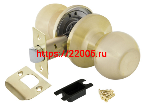 Ручка Fuaro (Фуаро) защелка DK672/BL SB-PS (672/BL SB-P) ( без фик.) мат. золото