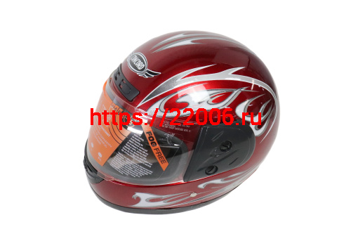 Шлем CONCORD XZF03 красный глянцевый с рисунком "S,M,L,XL,XXL" (интеграл)