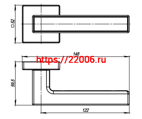 Ручка Armadillo (Армадилло) раздельная K.USQ52.SCREEN (SCREEN USQ8) SN/CP-3 матовый никель/хром фото 5
