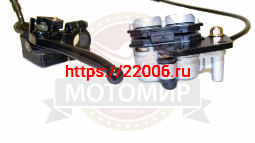 Гидравлика передняя в сборе Fighter125 (тормоз в сборе) посадочные 43 мм (L-1100mm, 2 поршня) фото 4