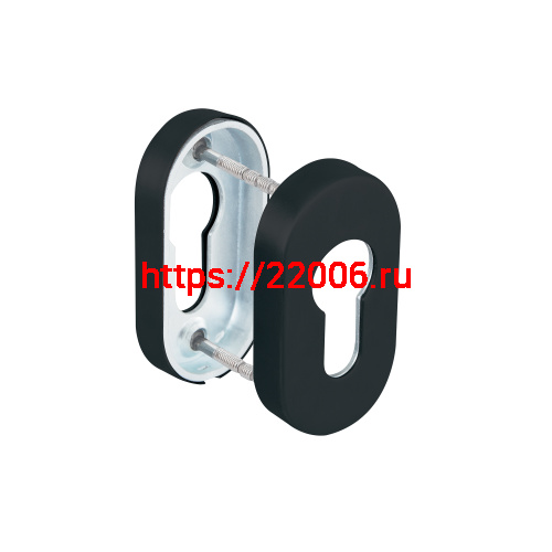 Накладка Fuaro (Фуаро) под цилиндр ET.R.DSS201-02P (DSS-02P-ET) INOX 201 BLACK (овальное основание)