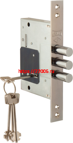 Замок Kale kilit (Кале килит) врезной сувальдный 257/L (тех. комплектация), 4 кл. (кл. 60 мм)