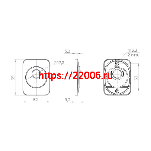 Накладка Ajax (Аякс) ESC DEF.K.MD50 BL-24 черный фото 3