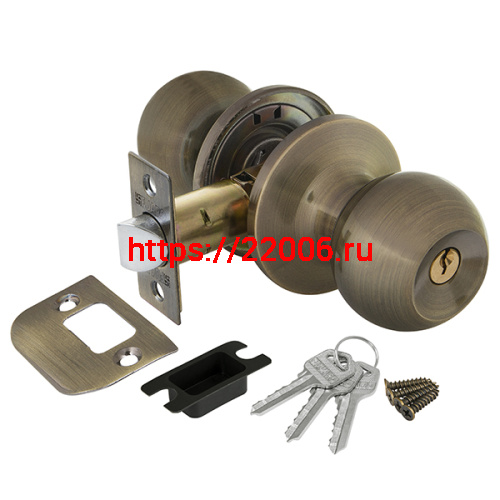 Ручка Fuaro (Фуаро) защелка DK672/BL AB-ET (672/BL AB-E) ( кл/фик.) бронза