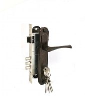Замок Zenit (Зенит) врезной цилиндровый с защёлкой в комплекте с ручкой ЗВ4-85.3 (медь), 5 кл.