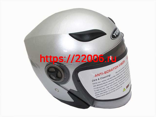 Мотошлем YM-619 серебряный (M)