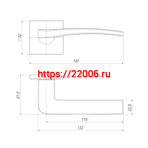 Ручка Ajax (Аякс) раздельная K.JS51.FAME (FAME JS) SN-3 матовый никель фото 2