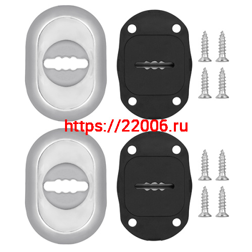 Накладка Fuaro (Фуаро) под сувальдный ключ ESC-10S с автоматическими шторками CP-8 хром (утопленная) фото 3