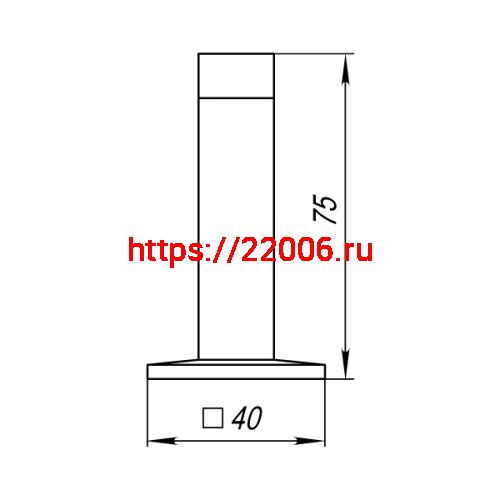 Упор Punto (Пунто) дверной настенный DFIX/W75 (DS PW-75) CP-8 хром фото 3