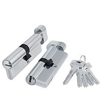 Цилиндровый Fuaro (Фуаро) механизм (200 ZM/120) 2000ZMKnob120(55+10+55) CP хром 5Key с вертушкой