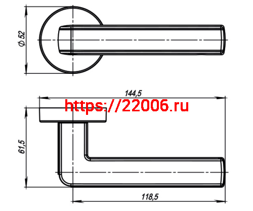 Ручка Armadillo (Армадилло) раздельная R.URB52.CUBE (CUBE URB3) CP/White-14 хром/белый фото 4
