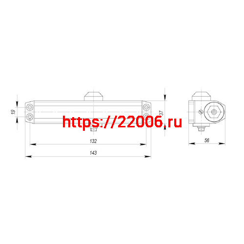 Доводчик Ajax (Аякс) дверной DCTR15-60 hold open AL алюминий фото 3