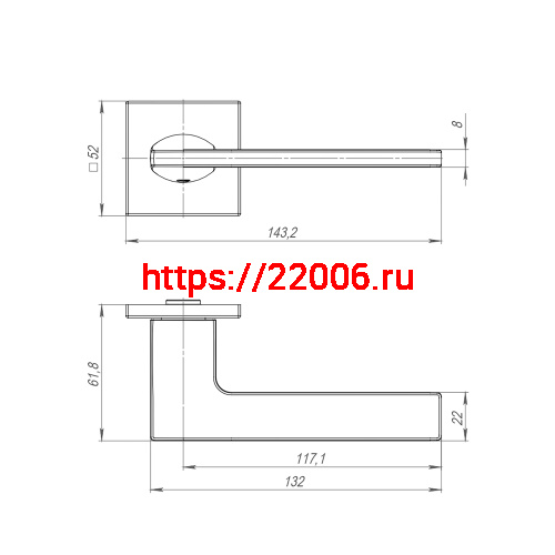 Ручка Punto (Пунто) раздельная K.ARC.Q52.MAIN SSC-16 сатин.хром фото 2