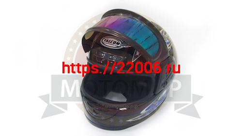 Шлем интеграл FALCON XZF01, размер S (59-60) (тонированный визор) decal red black 1 black grey blue фото 3