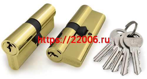 Цилиндровый Fuaro (Фуаро) механизм (100 ZA/60) 1000ZAKey60(25+10+25) PB латунь 5Key