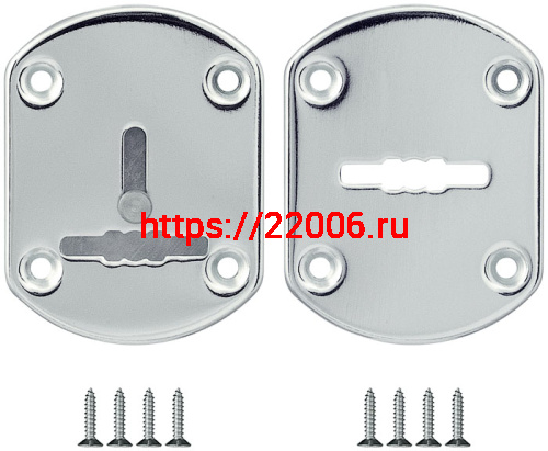 Накладка Fuaro (Фуаро) на сувальдный замок ESC.S-lift+S/OV.set (ESC021) с шторкой CP хром (2шт.)
