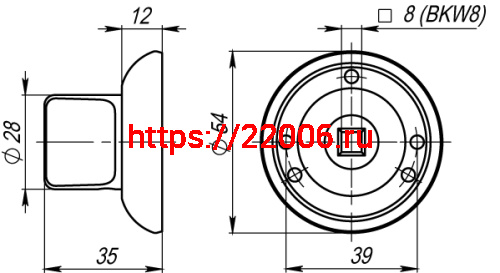 Ручка Armadillo (Армадилло) поворотная BKW8.R.LD54 (BKW8) SG/GP-4 матовое золото/золото фото 3