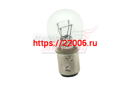 Лампа 12В 21/4Вт BAZ15D двухконтактная (смещенный цоколь)